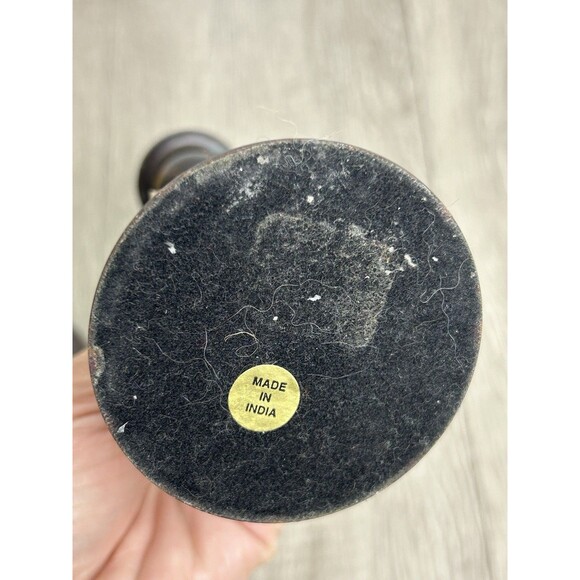 Set Of 2 Vintage Metal Candle Holders India Patina Rustic For Taper Candles 6” - Picture 8 of 9